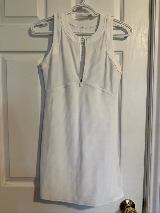 lululemon athletica Dresses & Skirts - lululemon athletica White Sleeveless Zip-Front Sport Dress